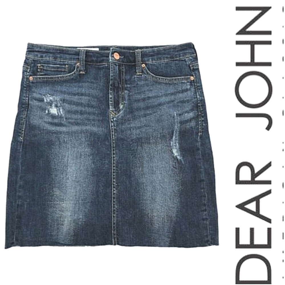 Dear John Adriana Denim Pencil Skirt